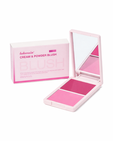 Palette de blush crème et poudre 2 en 1 Lakerain Cinq.