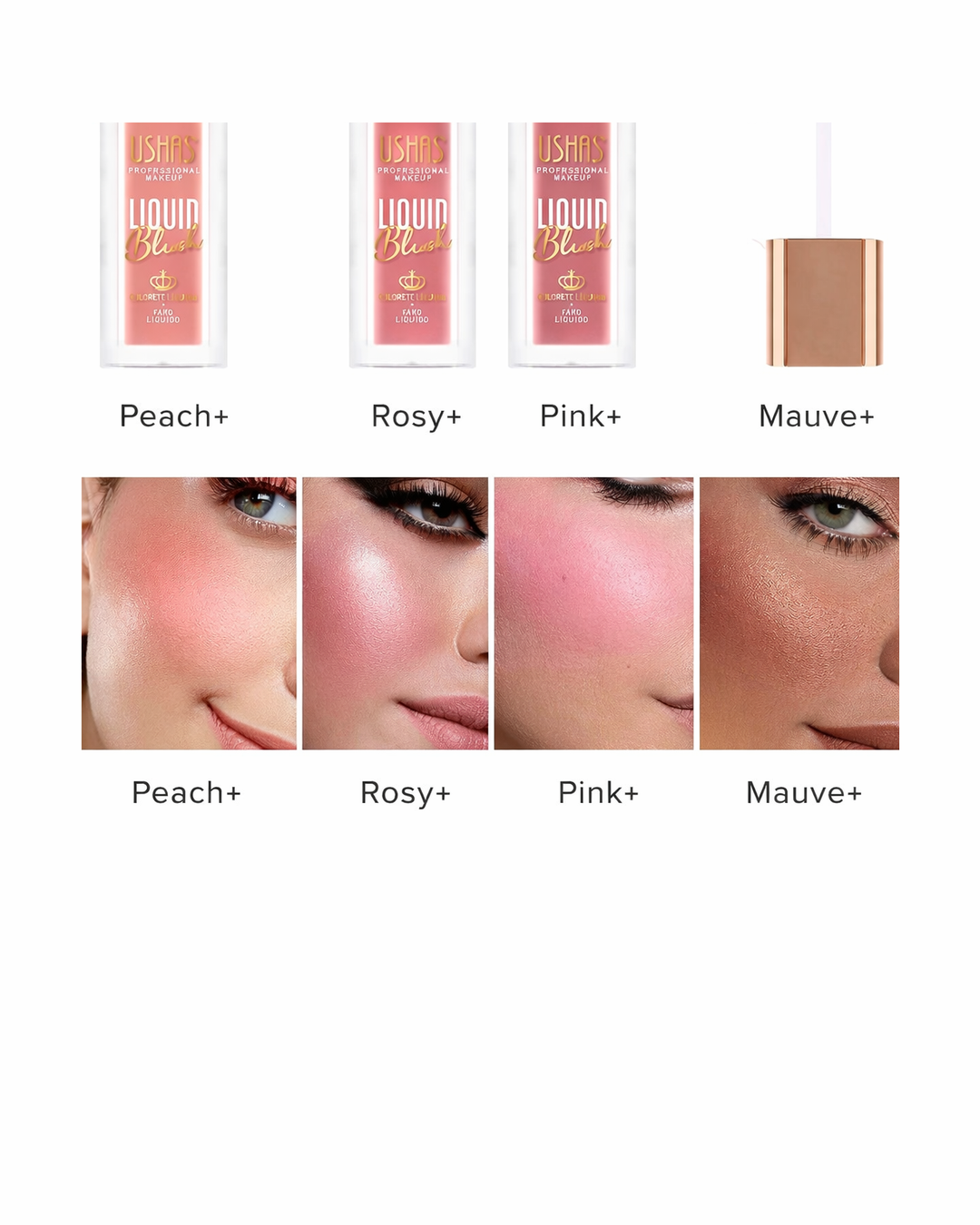 Ushas 6 Color Liquid Blush Palette With Eyeshadow!