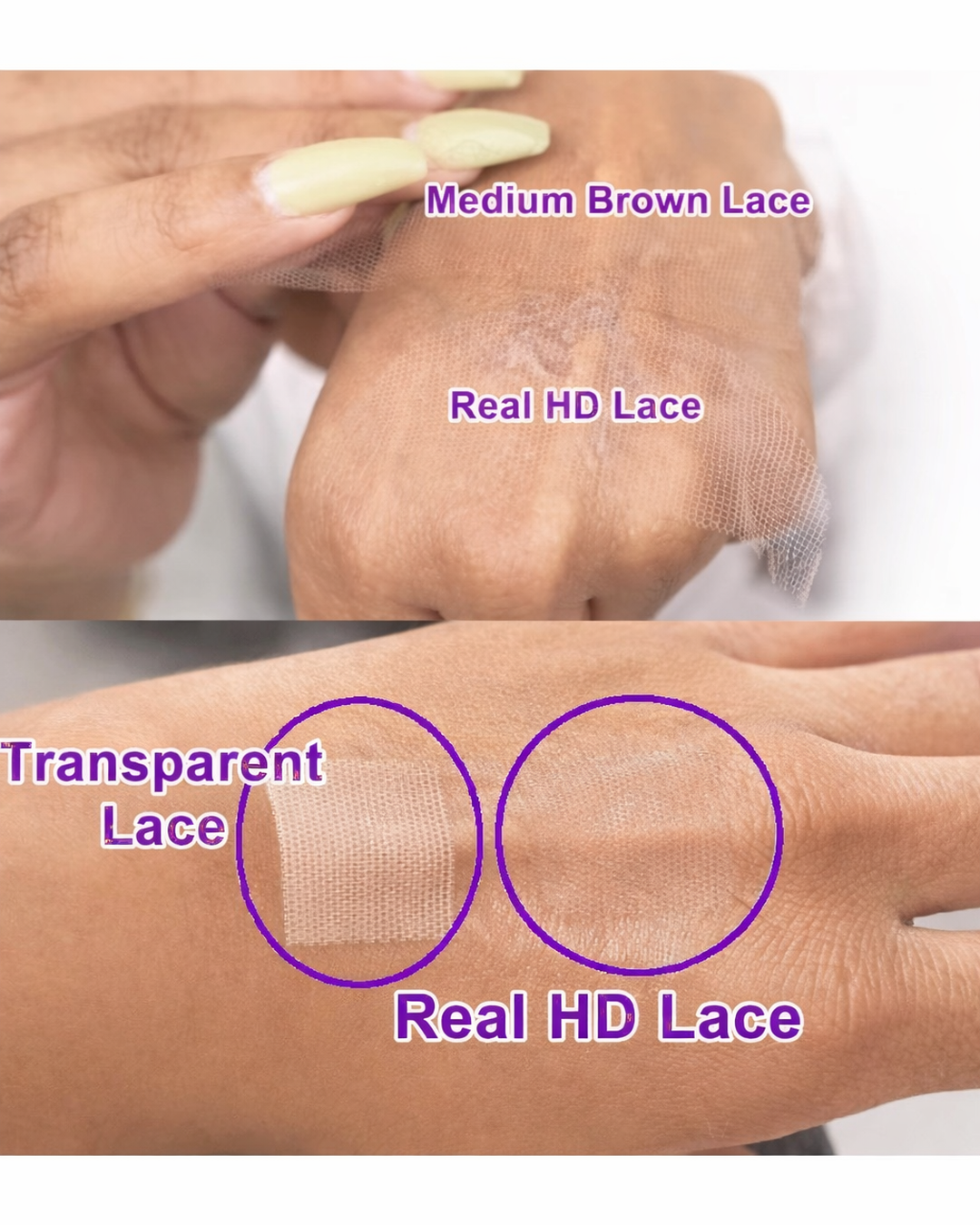 Perruque en dentelle indétectable VelourHair 13x6 40 à 46 pouces Teinte