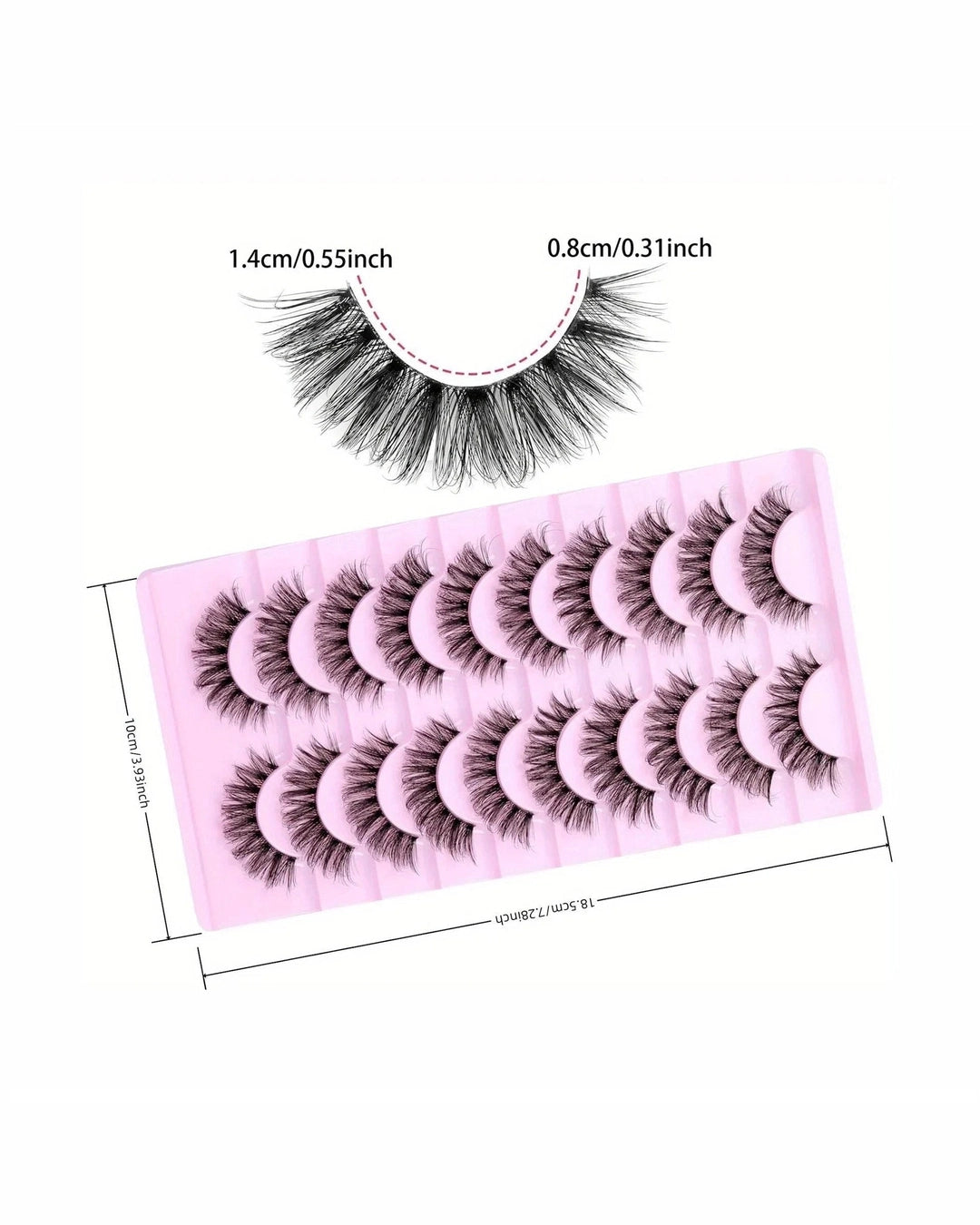 LashLux 3D Fluffy Lashes D Curl Clear Band 30Pairs